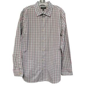 Banana Republic Plaid Long Sleeve Non Iron Shirt Men’s XL Slim Fit
